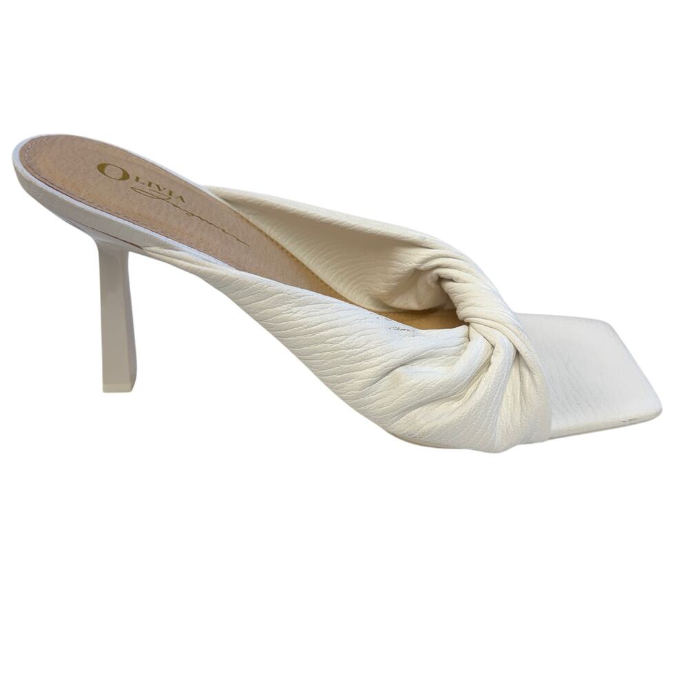 Olivia Ferguson white mule heels women’s‎ size 10 new with one tag on bottom - Picture 4 of 11